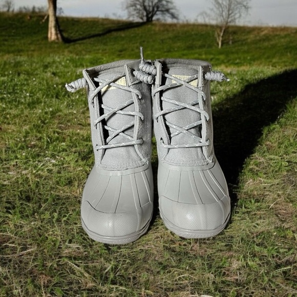 🌻NEW Sperry Gray Saltwater Wool Duck Boot Women's Size 6 - Picture 5 of 11